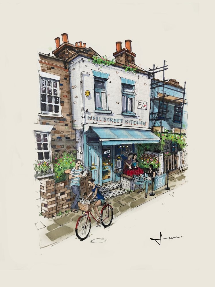 jason pereira marker illustration well street kitchen london
